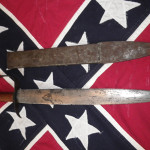 Confederate D Handle Bowie Knife & Tin Scabbard