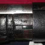 1863 Richmond Long Rifle Under Barrel Band, Close up Split Stock
