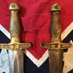 C.S. Star Artillery Sword rasa Handle, Left is Authentic, Right is Fake