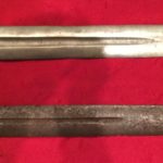 Confederate Short Sword Blade, Top is Authentic, Bottom is Fake