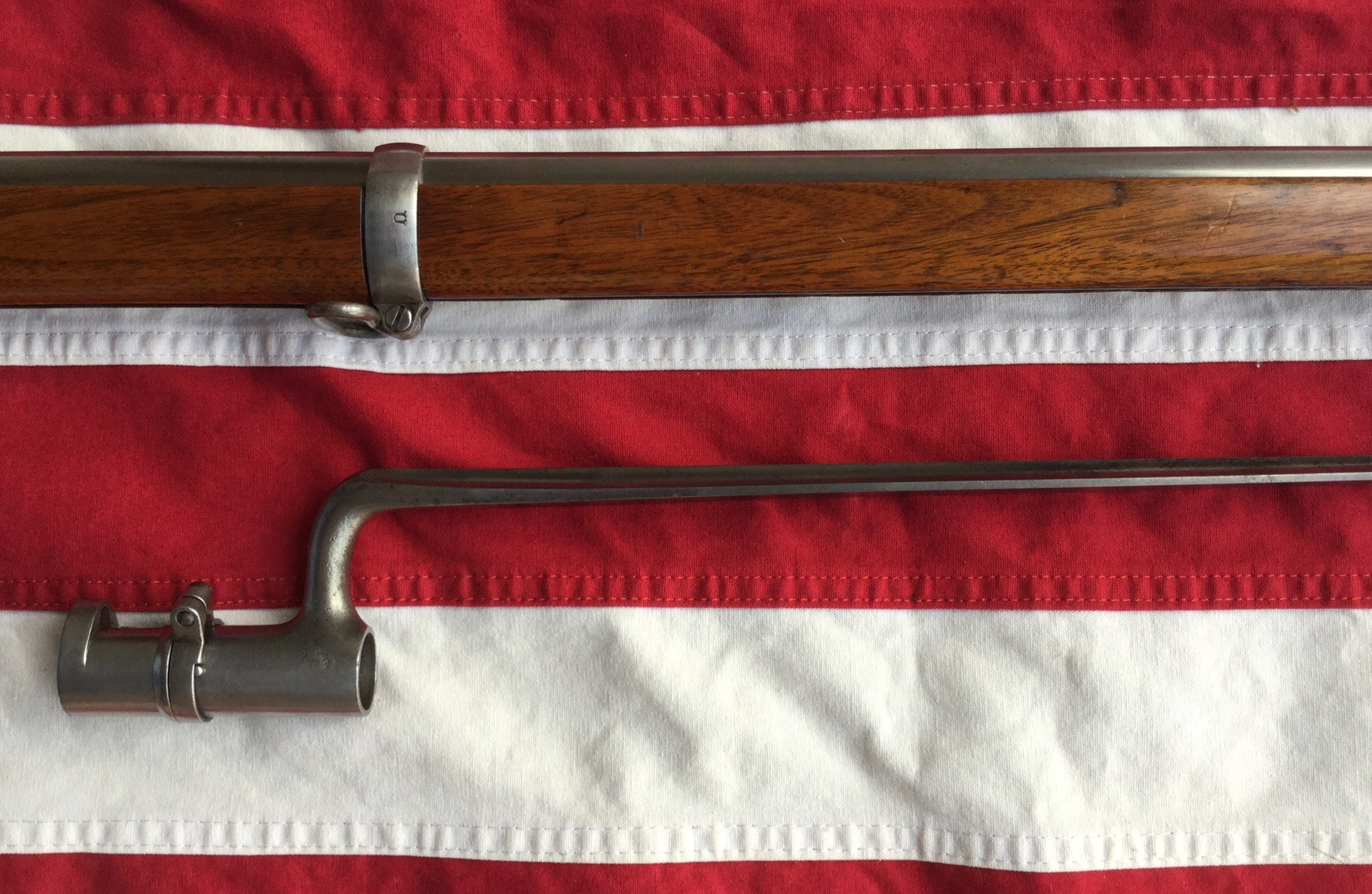 1863 Springfield Rifle Musket Barrel Band & Socket Bayonet