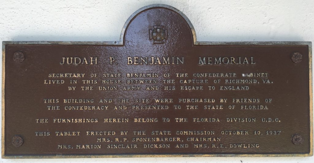 Judah p benjamin memorial civil war arsenal