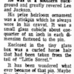 Little Sorrel Stickpin, Beckley Post Herald, W. Virginia