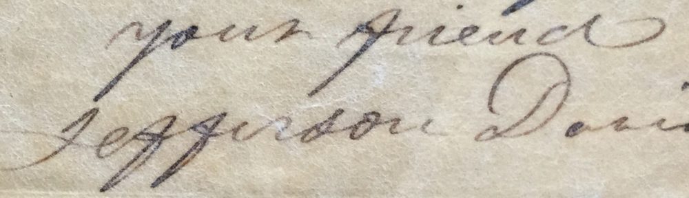 Jefferson Davis Signature